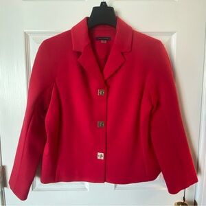 NWT Tommy Hilfiger Blazer Womens 4 Ladies Red Long Sleeve Dress Sports Jacket